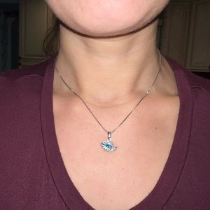 AUTHENTIC GREEK EVIL EYE NECKLACE with Rhinestones REAL SILVER 925 chain